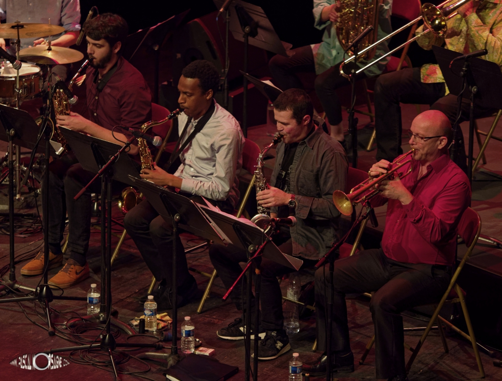 Maxime Degeuser (Saxophone Baryton), Camelot Morisset (Saxophone ténor), Yuri Scraibman (saxophone alto) James Roger (Trompette)
2019 © PascalMorsagne